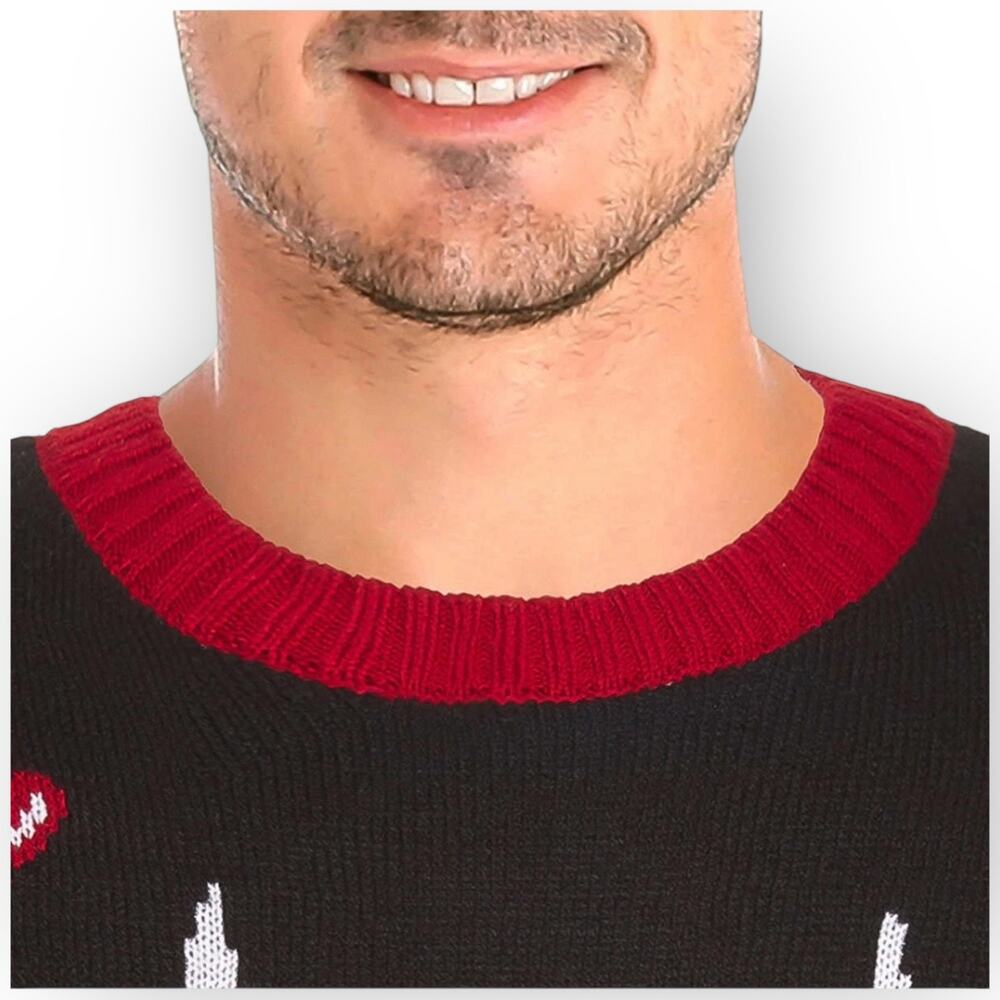 NWT Ugly Christmas Sweater Santa Graphic Pullover Size L - Picture 3 of 4
